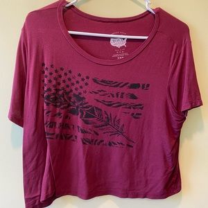 Burgundy crop top from American Eagle